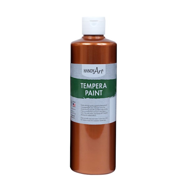 Metallic Tempera Paint, 16 oz., Copper, PK3